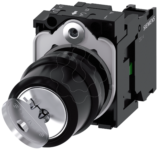 Imagem de Interruptor de chave RONIS 22mm redondo plastico retirada da chave I+O+II