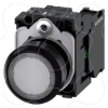 Imagem de Botão de pressão, iluminado, 22mm, redondo plástico, vermelho, 1NF, 24V CA/CC