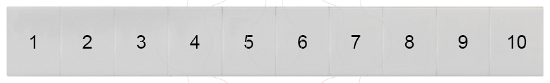 Imagem de Placa de designação, frente, com 31-40, vertical, largura dos terminais: 10,2 mm
