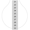 Imagem de Placa de indicação, inscrição frontal, L: 5,2 mm, fixação por clique, branco, 2,5 mm2