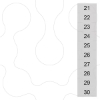 Imagem de Placa de indicação, inscrição frontal, L: 5,2 mm, fixação por clique, branco, 2,5 mm2