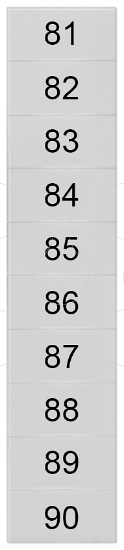 Imagem de Placa de designação, frente, com 51-60, horizontal, largura dos terminais: 6,2 mm