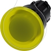 Imagem de Botão cogumelo, iluminado, 22mm, redondo, plástico, verde, 40mm
