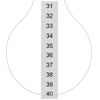 Imagem de Placa de designação, frente, com 1-10, horizontal, largura dos terminais: 8,2 mm