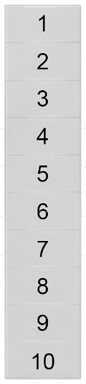 Imagem de Placa de designação, frente, com 81-90, horizontal, largura dos terminais: 5,2 mm