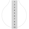 Imagem de Placa de designação, frente, com 81-90, horizontal, largura dos terminais: 5,2 mm