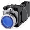 Imagem de Botão de pressão, iluminado, 22mm, redondo, metal, alto brilho, branco, botão de pressão, 1NA