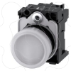 Imagem de Sinalizador luminoso 22mm redondo metal alto brilho vermelho lente plano 24V CA/CC