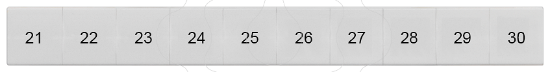 Imagem de Placa de designação, frente, com 61-70, horizontal, largura dos terminais: 5,2 mm