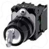 Imagem de Interruptor de chave RONIS 22mm redondo metal alto brilho retirada da chave O+I