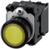 Imagem de Botão de pressão, iluminado, 22mm, redondo, plástico, verde, 1NA, 110V CA