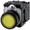 Imagem de Botão de pressão, iluminado, 22mm, redondo, plástico, verde, 1NA, 110V CA