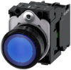 Imagem de Botão de pressão, iluminado, 22mm, redondo, plástico, branco, 1NA, 230V CA