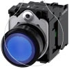 Imagem de Botão de pressão, iluminado, 22mm, redondo, plástico, branco, 1NA, 230V CA