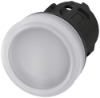 Imagem de Sinalizador luminoso 22mm redondo metal alto brilho transparente lente plano
