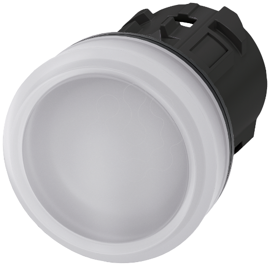 Imagem de Sinalizador luminoso 22mm redondo metal alto brilho transparente lente plano