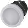 Imagem de Sinalizador luminoso 22mm redondo metal alto brilho transparente lente plano