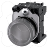 Imagem de Sinalizador luminoso 22mm redondo metal alto brilho vermelho lente plano 230V CA