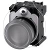 Imagem de Sinalizador luminoso 22mm redondo metal alto brilho vermelho lente plano 230V CA