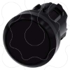 Imagem de Botão de pressão, 22mm, redondo plástico, preto, inscrição: O, botão de pressão