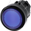 Imagem de Botao de pressao 22mm redondo plastico azul