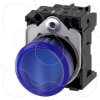 Imagem de Sinalizador luminoso 22mm redondo plastico branco lente plano 230V CA