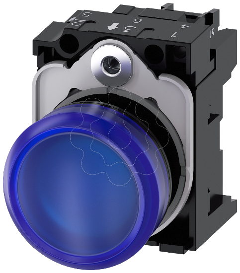 Imagem de Sinalizador luminoso 22mm redondo plastico branco lente plano 230V CA