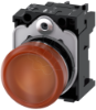 Imagem de Sinalizador luminoso 22mm redondo metal alto brilho vermelho lente plano 110V CA