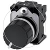 Imagem de Botão de pressão, 22mm, redondo plástico, preto, botão de comando, 1NA