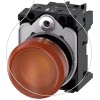 Imagem de Sinalizador luminoso 22mm redondo metal alto brilho vermelho lente plano 110V CA