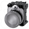 Imagem de Sinalizador luminoso 22mm redondo plastico transparente lente plano 230V CA