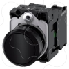 Imagem de Botão de pressão, 22mm, redondo plástico, preto, botão de comando, 1NA+1NF