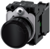 Imagem de Botão de pressão, 22mm, redondo plástico, preto, botão de comando, 1NA+1NF