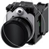 Imagem de Botão de pressão, 22mm, redondo plástico, preto, botão de comando, 1NA+1NF