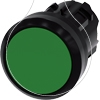 Imagem de Botão de pressão, 22mm, redondo plástico, verde, inscrição: I, botão de pressão