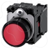 Imagem de Botão de pressão, 22mm, redondo plástico, vermelho, botão de comando, 1NA+1NF