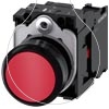 Imagem de Botão de pressão, 22mm, redondo plástico, vermelho, botão de comando, 1NA+1NF
