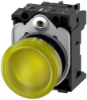 Imagem de Sinalizador luminoso 22mm redondo metal alto brilho verde lente plano 110V CA
