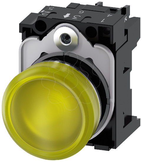 Imagem de Sinalizador luminoso 22mm redondo metal alto brilho verde lente plano 110V CA