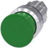 Imagem de Botão cogumelo, 22mm, redondo, metal, brilhante, preto, 40mm
