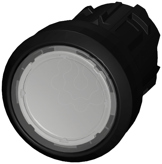 Imagem de Botão de pressão, 22mm, redondo plástico, preto, botão de comando