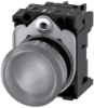 Imagem de Sinalizador luminoso 22mm redondo plastico ambar lente plano 110V CA