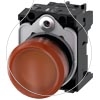 Imagem de Sinalizador luminoso 22mm redondo plastico vermelho lente plano 110V CA