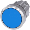 Imagem de Botão de pressão, 22mm, redondo, metal, alto brilho, branco, inscrição: I, botão de pressão