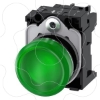 Imagem de Sinalizador luminoso 22mm redondo metal alto brilho azul lente plano 230V CA