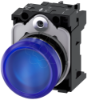 Imagem de Sinalizador luminoso 22mm redondo metal alto brilho transparente lente plano 230V CA