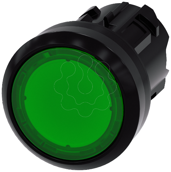 Imagem de Botão de pressão, 22mm, redondo plástico, preto, botão de comando