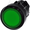 Imagem de Botão de pressão, 22mm, redondo plástico, preto, botão de comando
