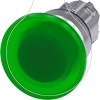 Imagem de Botão cogumelo, iluminado, 22mm, redondo, metal, alto brilho, branco, 40mm