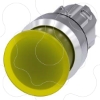 Imagem de Botão cogumelo, iluminado, 22mm, redondo, metal, alto brilho, verde, 30mm